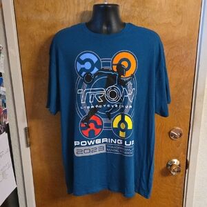 WDW NWOT 2023 Blue Tron Lightcycle Run Tomorrowland Powering Up Size XL